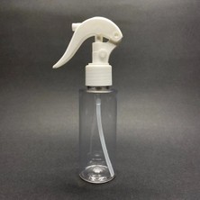 Makrobay 10 Adet 100 ml Şeffaf Sprey Şişe - Beyaz Başlıklı Pet Plastik Boş Ambalaj | Dezenfektan, Kolonya