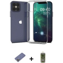 Marsilyan™- iPhone 12 Pro Max Kılıf Zirve Doku - Siyah Joko Magic 5d Hayalet Cam + Gold Metal Kamera Lens Koruma Cam
