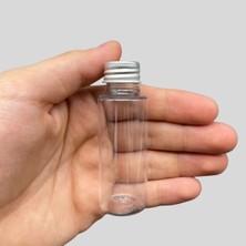 Makrobay 10’lu 30 ml Şeffaf Pet Şişe – Alüminyum Kapaklı, Hediyelik Boş Şişe, Söz & Nişan Için Uygun