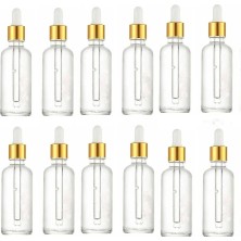 Makrobay 50 cc Cam Damlalıklı Amber Şişe [50 CC=50ML x 12 Adet] / Ecza Şişesi / Dropper Şişe Şeffaf Cam