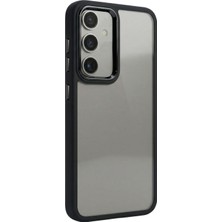 CepStok Samsung Galaxy S24 Kılıf Şeffaf Kenarları Renkli Kamera Detaylı Sert Silikon Kapak