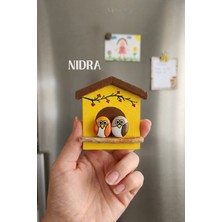 Nart Handicraft Baykuş Figürlü Magnet | Renkli Buzdolabı Süsü | Hediyelik Minimal Magnet | Nidra