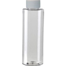 Makrobay 100'LÜ Set 100 ml Şeffaf Boş Plastik Şişe - Beyaz Vidalı Kapaklı Seyahat, Kozmetik ve Kolonya Şişesi