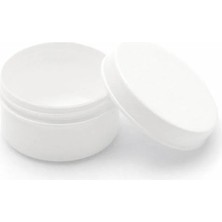 Makrobay 25'li 30 ml Beyaz Pomat Kutu Seti – Beyaz Vidalı Kapaklı Plastik Mini Kavanoz | Krem, Hediyelik