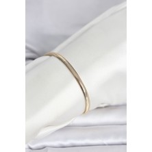 Kuşkaya Ticaret cm 14K Gold Renk Yassı Yılan Zincir Model Kadın Bileklik