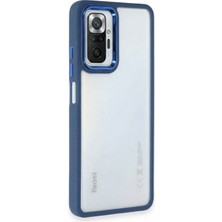 CepStok Xiaomi Redmi Note 10 / 10S Kılıf Şeffaf Kenarları Renkli Kamera Detaylı Sert Silikon Kapak