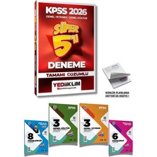 Yediiklim Yayınları 2026 Kpss Genel Yetenek Genel Kültür Tamamı Çözümlü Süper 5 Li Deneme ve Ekstra 4 Fasikül Deneme