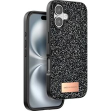 SiHako Onegif Iphone 16 Bright Simli Kapak - Siyah