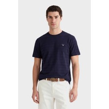 Gant Erkek Lacivert Bisiklet Yaka Regular Fit T-Shirt 2003400.433