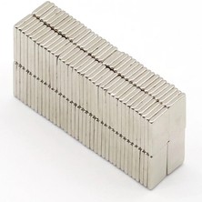 HERŞEYBURDAMODA 20 Adet 15X10X1.5 mm Köşeli Neodyum Mıknatıs N35 Magnet Dayanıklı Nikel Kaplama