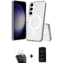 Marsilyan™- Galaxy S24 Plus Kılıf Ahenk Yansıma Prime - Siyah 6d Antistatik Mat Seramik Hayalet Nano Ekran Koruyucu + Şeffaf Kamera Lens Koruma Cam