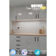 Luciole Mutfak Tezgah Altı LED Işık Aç Kapa Beyaz Bar Yapışkanlı 1 Metre -Abajurmutfak5