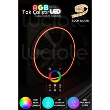 Luciole 30CM Rgb Neon Hoparlör Kapağı – Renkli Işık Efektli, Subwoofer Uyumlu, 9116 Rf Kumandalı LED