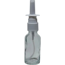 Makrobay 20 ml Burun Sprey Başlıklı Şeffaf Boş Cam ŞIŞE10 Adet