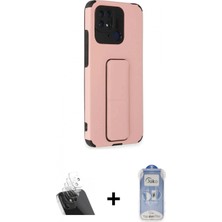 Marsilyan™- Redmi 10C Kılıf Çekirdek Yansıma - Siyah Joko Magic 5d Cam + Şeffaf Kamera Lens Koruma Cam