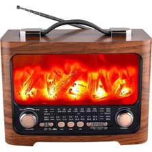 Kanonik Education Şömine Efektli Bluetooth Hoparlör Fm Radyo USB Tf Kart Destekli Kablosuz Müzik Çalar