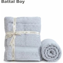 2’li Battal Boy Banyo Havlu Seti - 100% Pamuk 90X170 cm + 50X90 cm Ekstra Yumuşak Emici Havlu