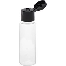 Makrobay 25 Adet 30 ml Şeffaf Pet Plastik Şişe Seti – Siyah Açmalı Kapaklı Boş Şişe | Kozmetik, Dezenfektan