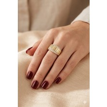 Tılsım Accesories Xupıng Çelik Yüzük Gold 8-Numara