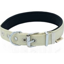 Colezium Softlu Köpek Boyun Tasması 3 cm 42 Cm-50 cm Haki