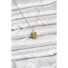 Kuşkaya Ticaret 316L Çelik Zincir Gold Renk Minimal Kutup Yıldızı Model Kadın Kolye