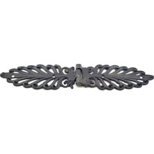 Kanonik Education Antika Tarz Dekoratif Pirinç Yaprak Desenli Menteşe - 55X265 Mm, Oksit