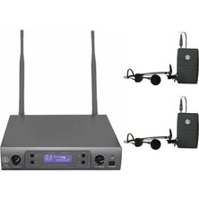 Westa Ten, Topp Pro Tmw U2-100LTHSGT Uhf Kablosuz Mikrofon Seti Çift Kanal 2 Yaka + Headset Profesyonel Sistem