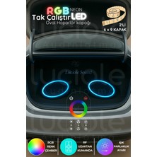 Luciole 2’li 6x9" Oval Rgb Neon Hoparlör Kapağı | Rf Kumandalı Renk Efektli Aydınlatma Seti | 12V Modifiye