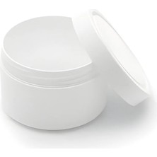 Makrobay 100 ml Beyaz Boş Krem Kavanoz 5’li Set | Plastik Kozmetik Kavanoz