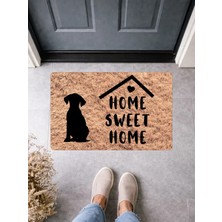 Bert Köpek Figürlü Home Sweet Home Kapı Önü Paspası Dijital Baskılı Kaydırmaz Tabanlı Modern Paspas