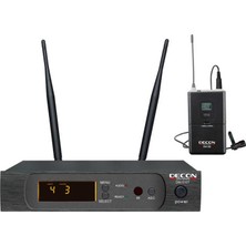 Westa Ten, Decon DM-510T Uhf Kablosuz Yaka Mikrofonu 100 Kanal Ir Senkronizasyon Profesyonel Lavalier Mikrofon Seti