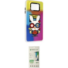 Masa Dostu Ieg™ Pocophone X3 Kılıf Siluet Çizgi Koleksiyonu - Siyah 20D Premium Cam Ekran Koruyucu