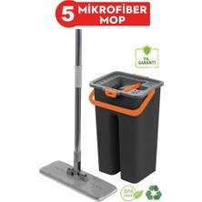 Abnturk Microfiber Tablet Mop 5 Paspaslı Temizlik Seti 6+6=12 Litre
