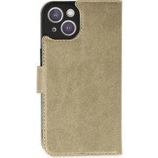 Mey İthalat Mey Ithalat®   iPhone 14 Plus Kılıf Trend S Plus Kapaklı Kılıf - Gold