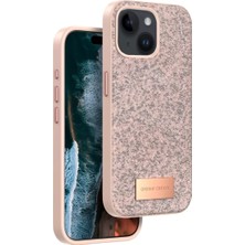 Mey İthalat Mey Ithalat®   iPhone 15 Bright Simli Kapak - Pembe