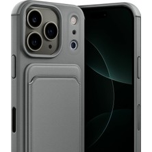 Mey İthalat Mey Ithalat®   iPhone 17 Pro Max Kelvin Kartvizitli Silikon - Gri