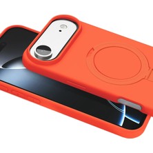 Mey İthalat Mey Ithalat®   iPhone 17 Air Regal Magsafe Standlı Kapak - Turuncu