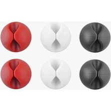 Najmaddin Yapışkanlı Kablo Sabitleyici Düzenleyici 6'lı Renkli Paket -Com