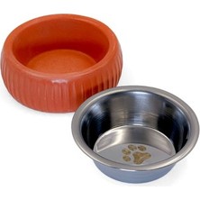 Najmaddin Mikopet Organik Seramik Mama Kabı Kiremit -Com