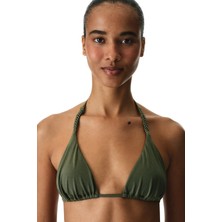 Penti Zeytin Yesili Marcelina Üçgen Simli Bikini Üstü