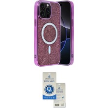 TKÇ Ieg™ Iphone 15 Pro Kılıf Eksen Çizgi - Şeffaf Royal Nano Ekran Koruyucu