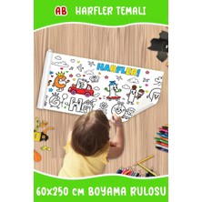 Melolisa Harfler Temalı Dev Boyama Rulosu 60X250 cm