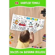 Melolisa Harfler Temalı Boyama Rulosu 30X125 cm