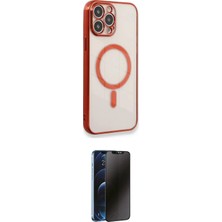 TKÇ Ieg™ Iphone 13 Pro Max Kılıf Doruk Minimal - Siyah 3D Antistatik Hayalet Cam Ekran Koruyucu