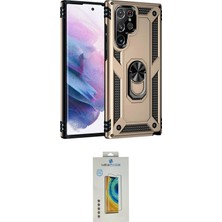 TKÇ Ieg™ Galaxy S21 Ultra Kılıf Ahenk Klasik Koleksiyonu - Şeffaf Polymer Nano Ekran Koruyucu