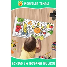 Melolisa Meyveler Temalı Dev Boyama Rulosu 60X250 cm