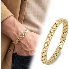 Kuşkaya Ticaret Sarı Ful Çelik Bileklik