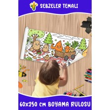 Melolisa Sebzeler Temalı Dev Boyama Rulosu 60X250 cm