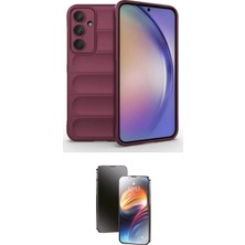 TKÇ Ieg™ Galaxy M14 5g Kılıf Atlas Koleksiyonu - Siyah 3D Antistatik Mat Seramik Nano Ekran Koruyuc