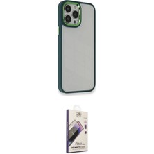 TKÇ Ieg™ Iphone 14 Pro Kılıf Eksen Doku Prime - Siyah Bilvis 3D Mat Cam Ekran Koruyucu